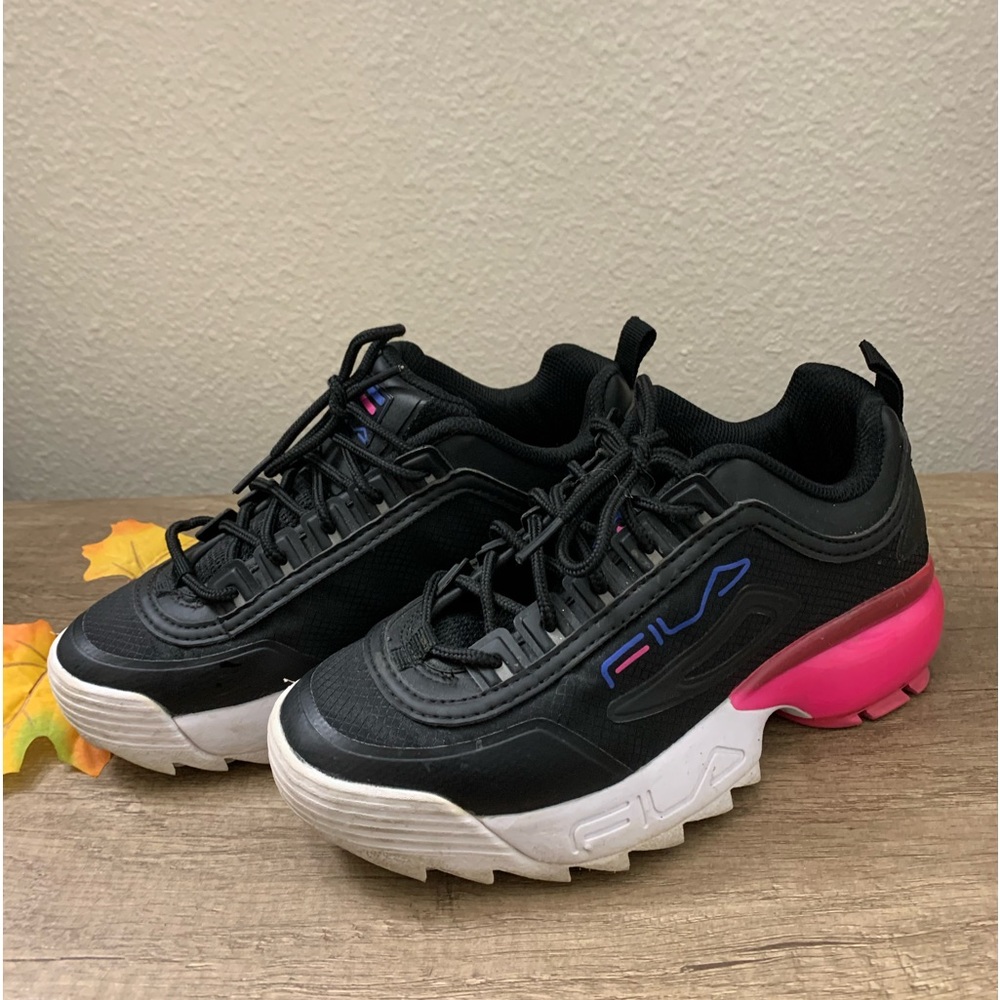FILA disruptor black athlete shoes